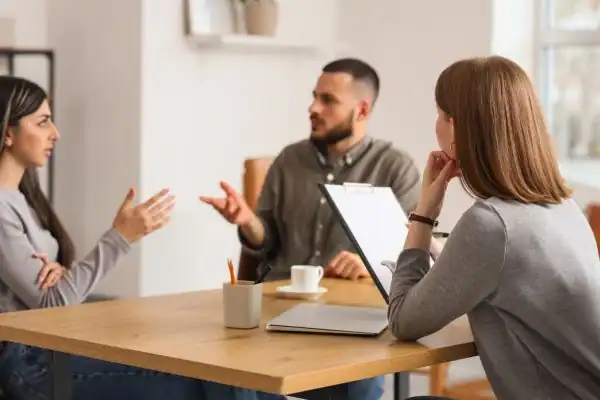 Image of couple access free mediation using family mediation voucher scheme Islington
